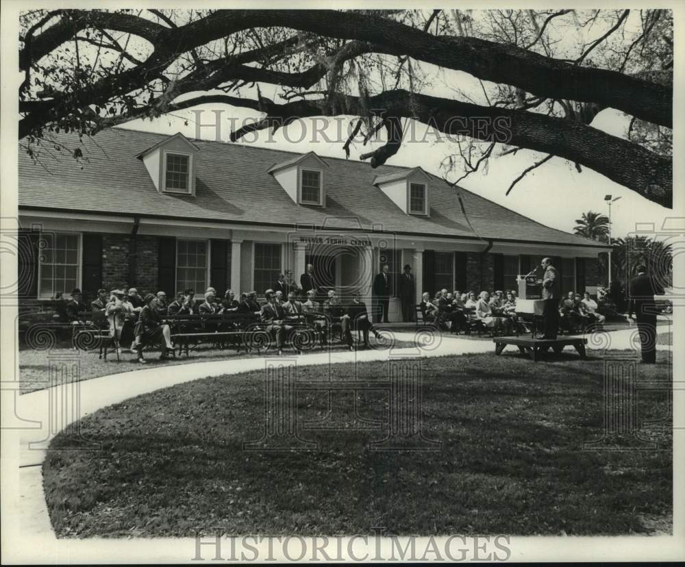 1969 Press Photo Dedication of new Isner Tennis Center in New Orleans City Park- Historic Images