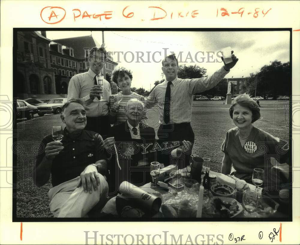 1984 Yale Partisans celebrating The Game in New Orleans, Louisiana - Historic Images