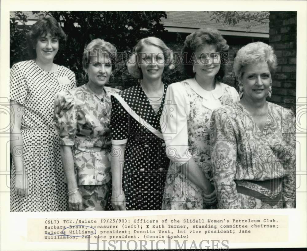 1990 Officers of the Slidell Women&#39;s Petroleum Club in Portrait - Historic Images