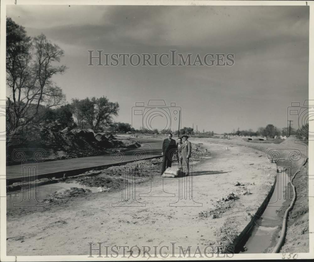 1952 New Orleans Officials at Wisner Boulevard Paving Project-Historic Images