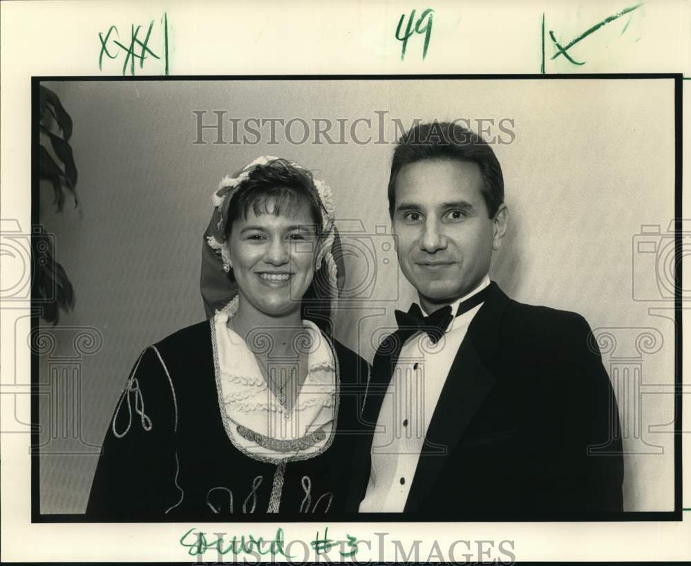 1990 Paraskevi Demarinis, Dr. Steve Venturatos at Greek Night - Historic Images