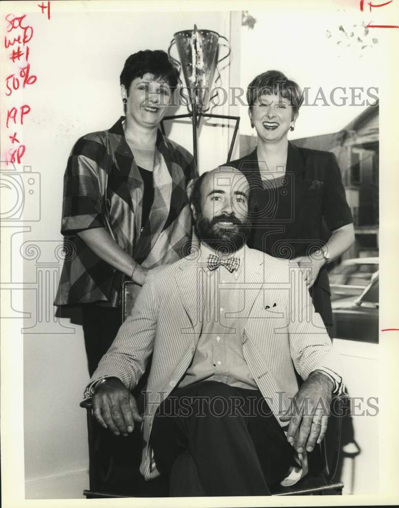 1993 Press Photo Judy Verges, Danny Taylor, Lorell Hornbrook at Event - Historic Images