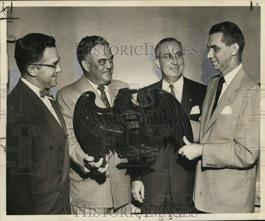 1953 DADS Club gave Ridgewood preparatory plaque for honor students. - Historic Images