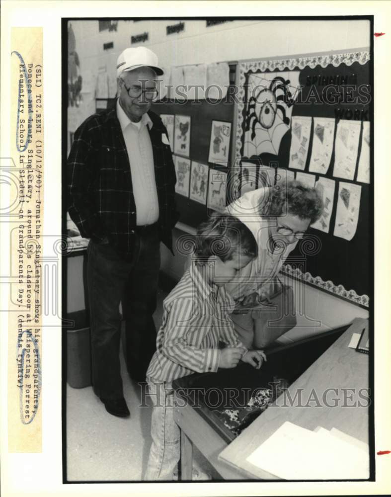 1990 Whispering Forest Elementary-Jonathan Singletary, Grandparents - Historic Images