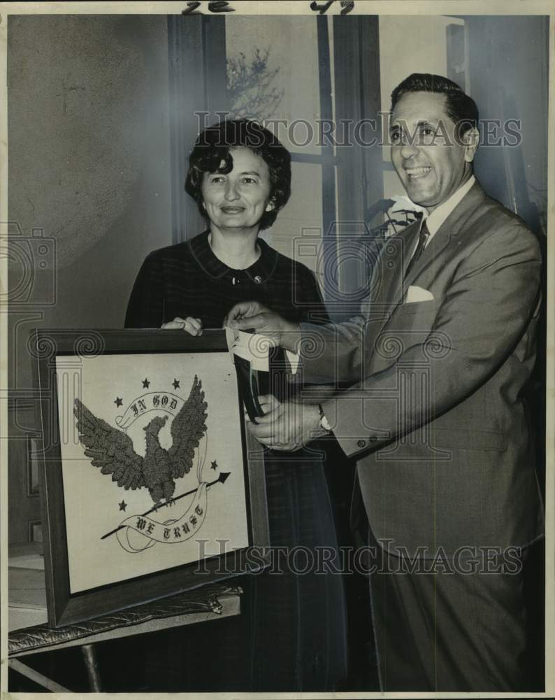 1964 Mrs. Daniel H. Walsh of Federation of Women&#39;s Guild, awarded-Historic Images