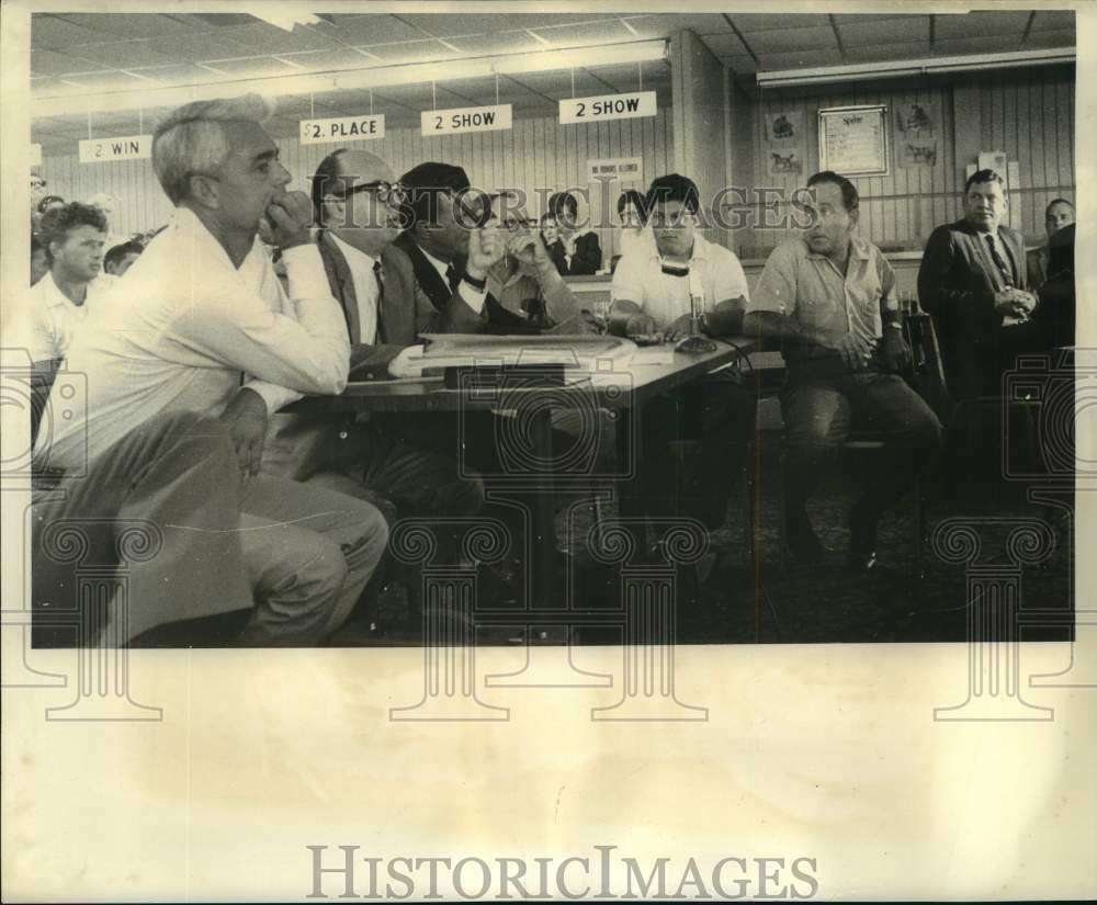 1968 Bubba Webb with Men seated at desk Testifying-Historic Images