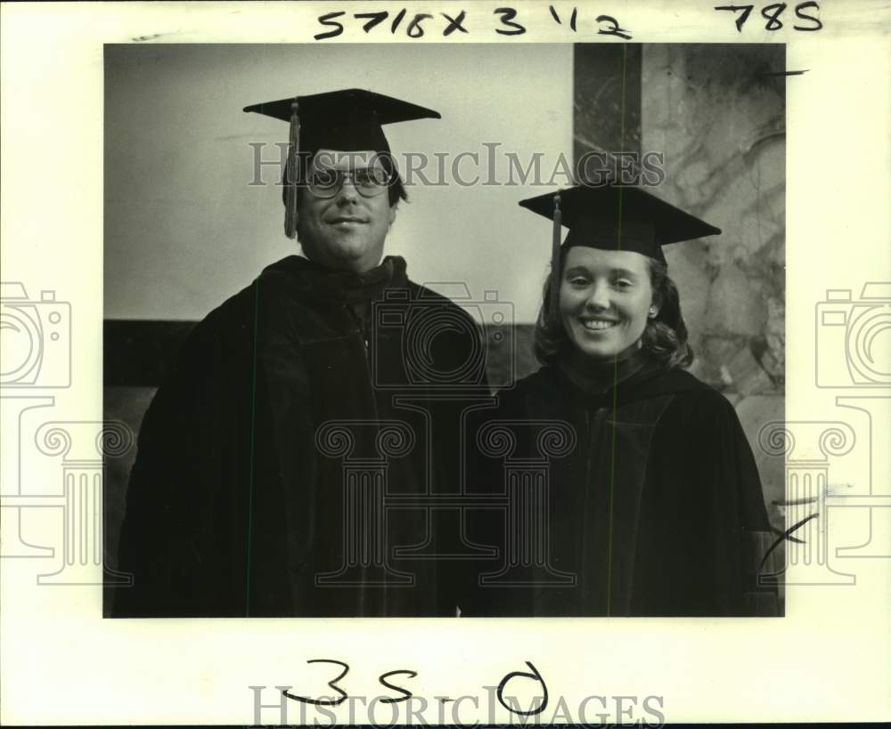 1978 Tulane University honor graduates Clark Ward and Lucie King - Historic Images