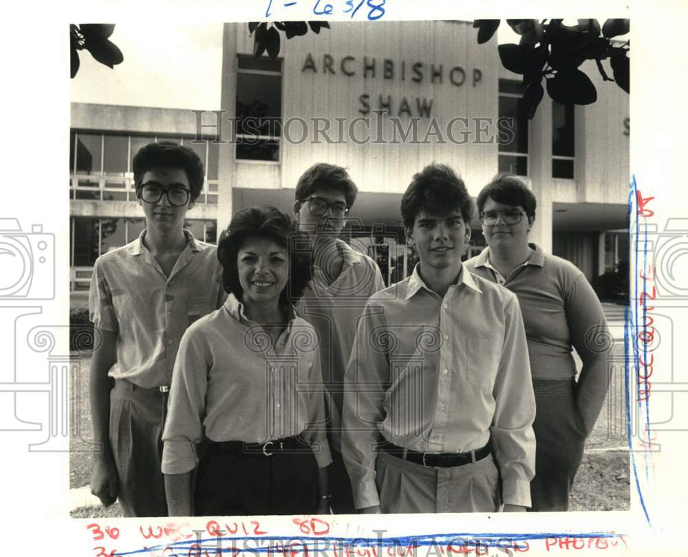 1986 Shaw High School Varsity Quiz Bowl team by school - Historic Images