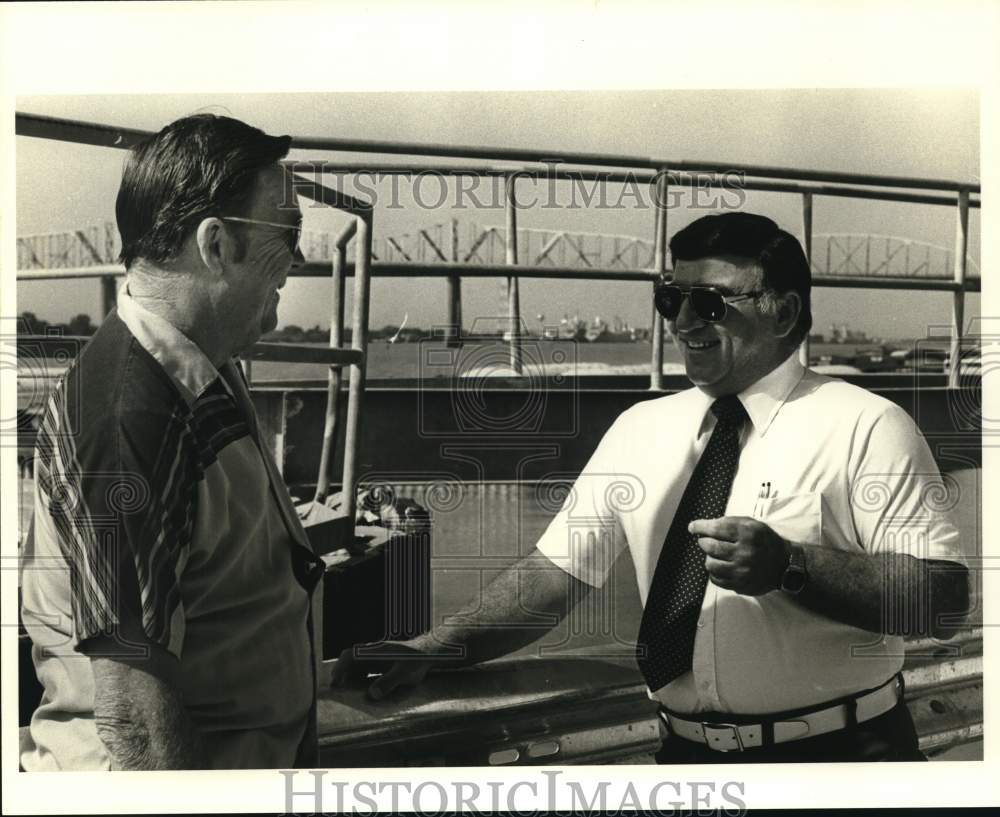 Press Photo Clifford Smith, Plant Director with David Macaluso, Water Director - Historic Images