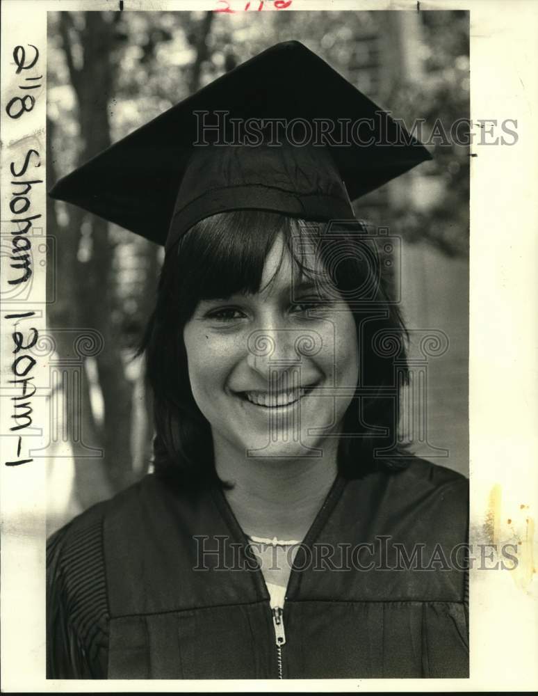 1984 Lisa Shoham, top Newcomb Graduate before the commencement. - Historic Images