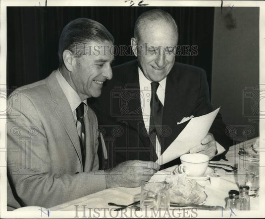 1970 Monk Simmons & Dick Baumbach, New Orleans Quarterback officers - Historic Images