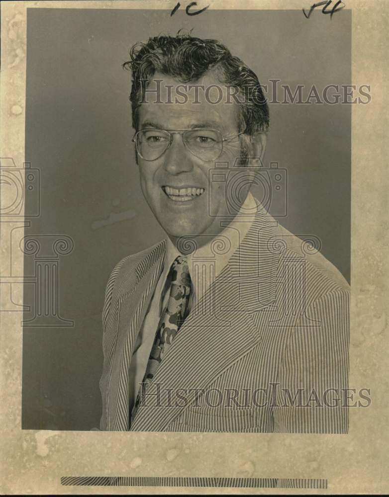 1972 Press Photo Hal Shea, president of Tulane T Club - noc60866- Historic Images