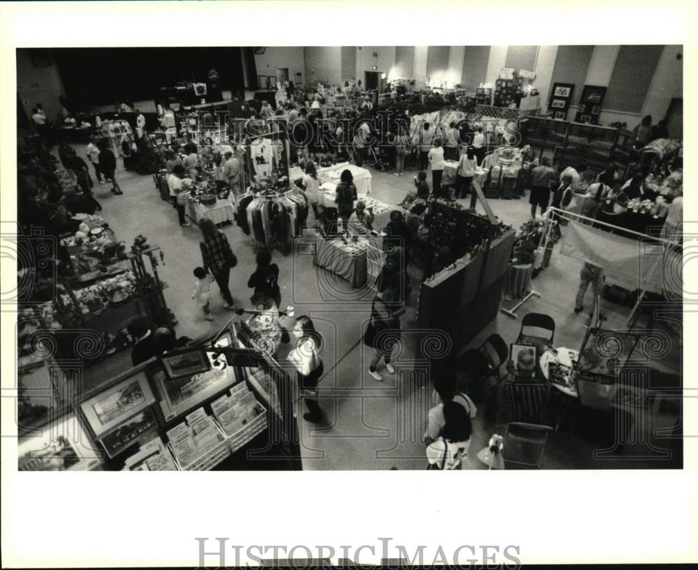 1994 View from above at Slidell Arts and Crafts Guild&#39;s craft sale. - Historic Images