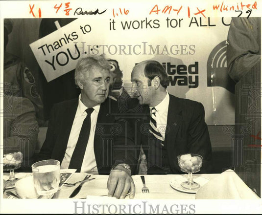 1980 Press Photo Paul Skretney & Pat Summeral at United Way event in New Orleans- Historic Images