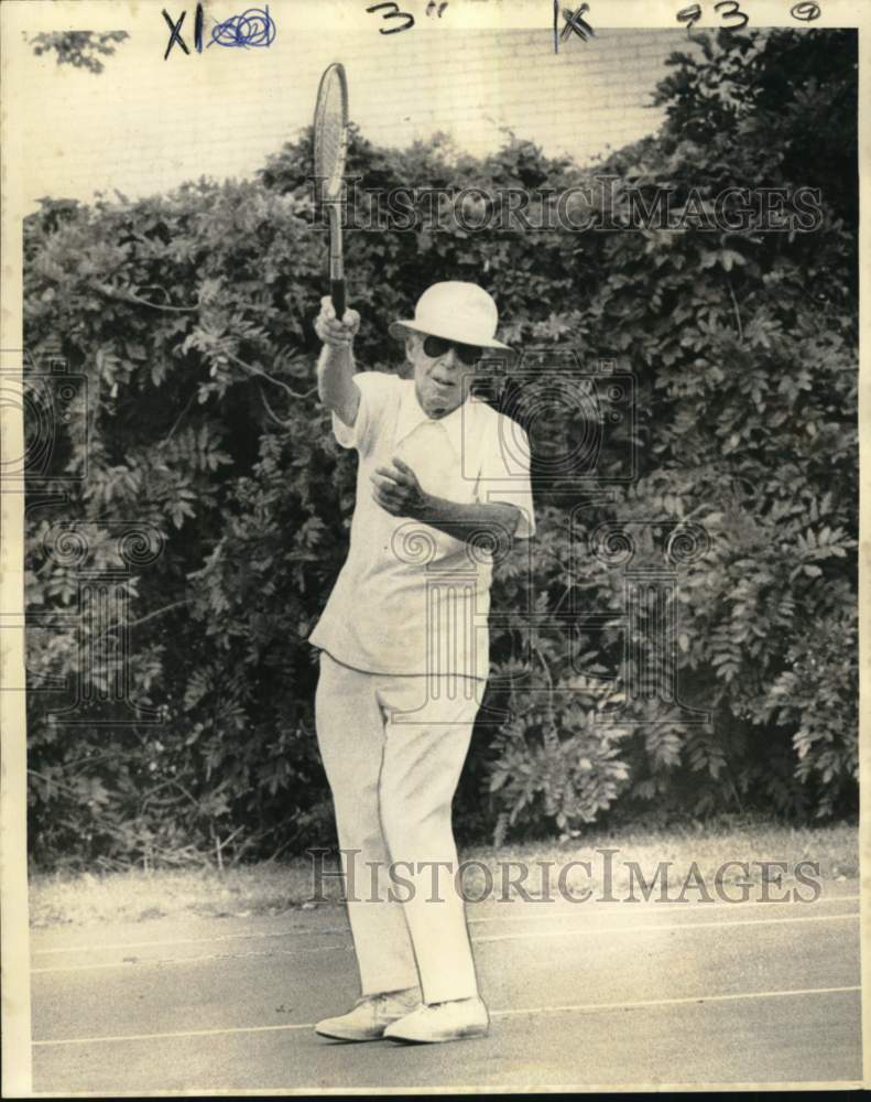 1974 Press Photo Francis Soyka, ancient tennis player instructor - noc61990 - Historic Images