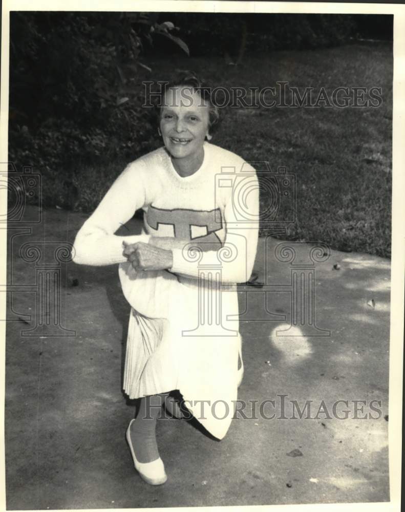 1978 Press Photo Margery Stich, Newcomb cheerleader in 1937-38 - noc62120 - Historic Images