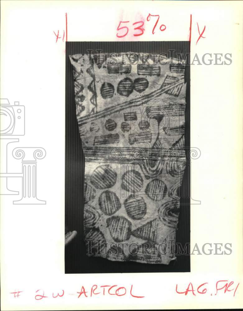 1991 Mbuti, a bark cloth art from African donated to SUNO - Historic Images