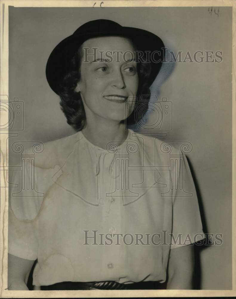 Mrs. B. Stephens smiles for a picture - Historic Images