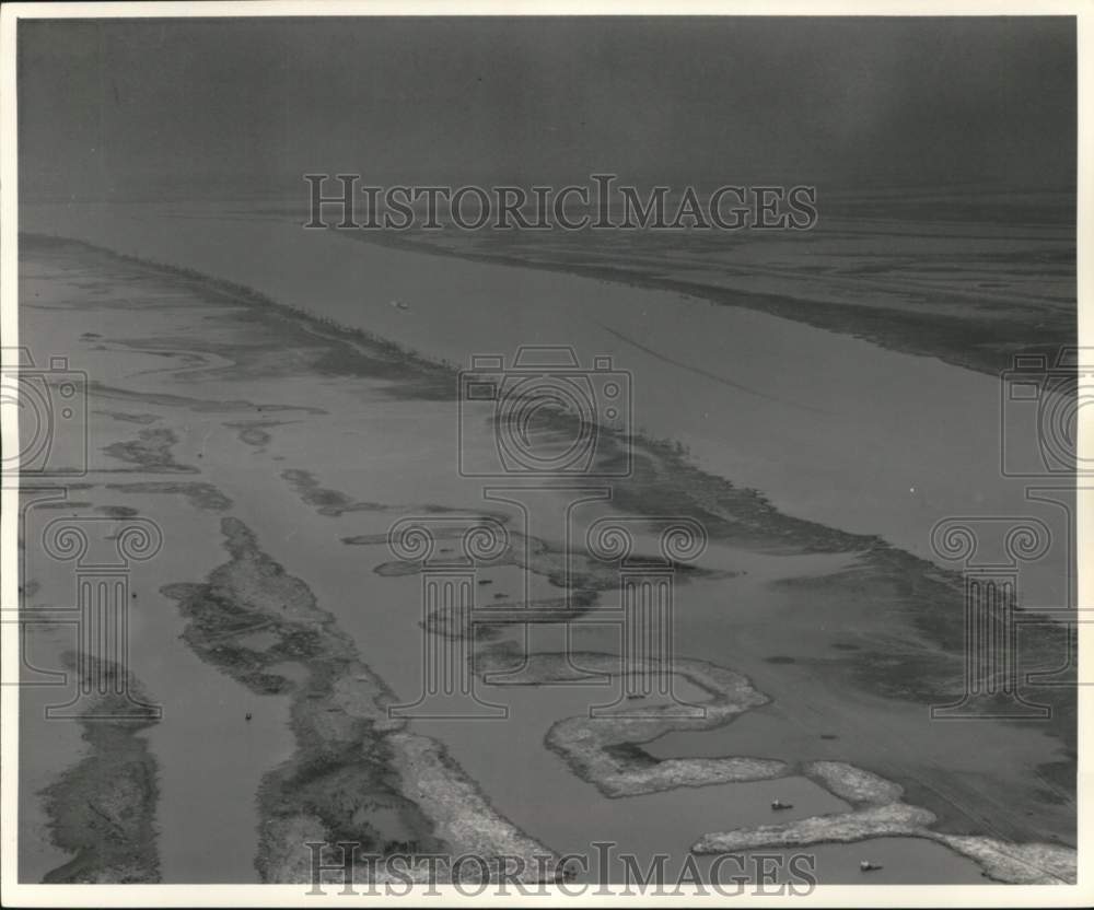 1966 Press Photo Southwest Pass- Upstream head of Passes in background - Historic Images