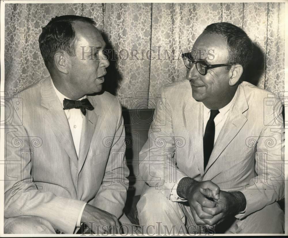 1966 Nigel Rafferty, Maurice Stern at Garden District meeting - Historic Images