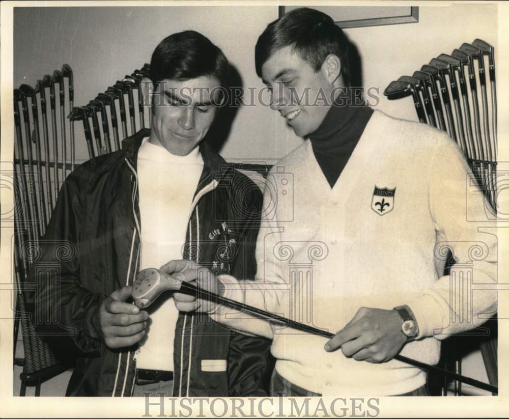 1970 Press Photo Stan Stopa &amp; Ricky D&#39;Aunoy at NOGA Prep Holiday Invitational - Historic Images