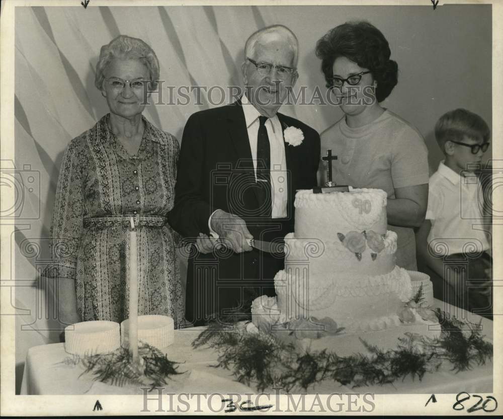 1969 Ninetieth birthday party for Reverend M. M. Snyder. - Historic Images