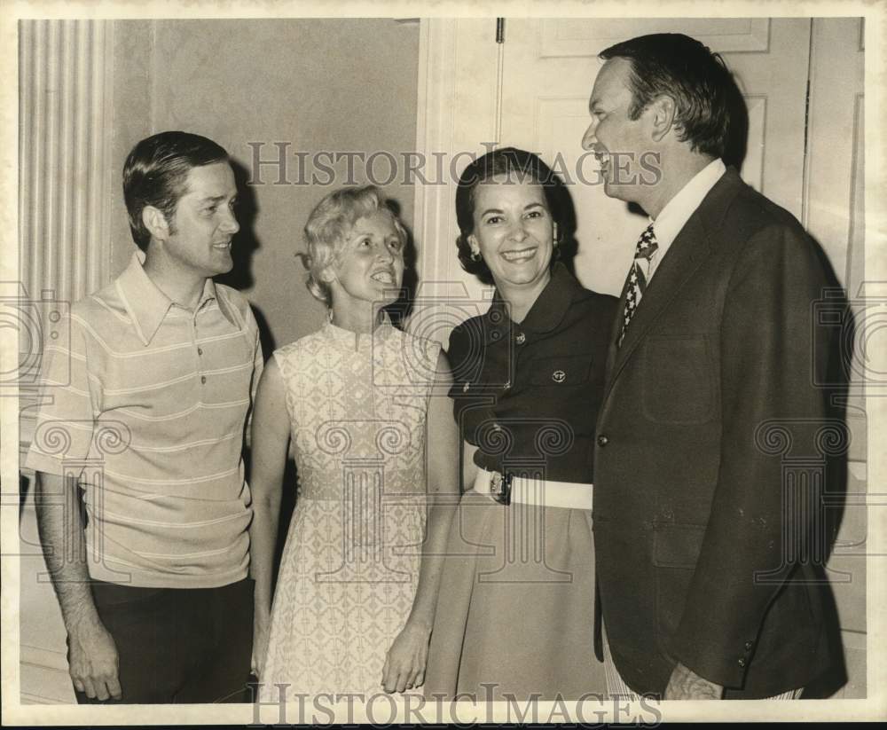 1972 Dr. &amp; Mrs. Stover Smith, Mr. &amp; Mrs. Monte Bee at a party - Historic Images