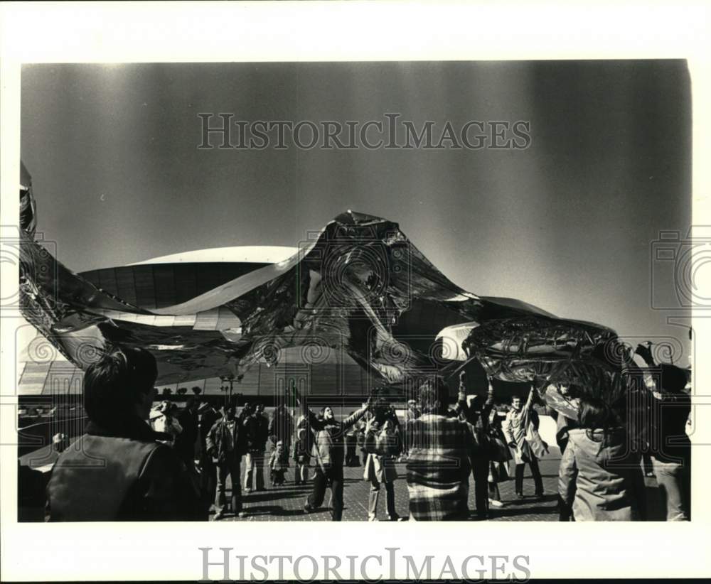 1980 Sky Sculpture launched during Artsites celebration- New Orleans - Historic Images