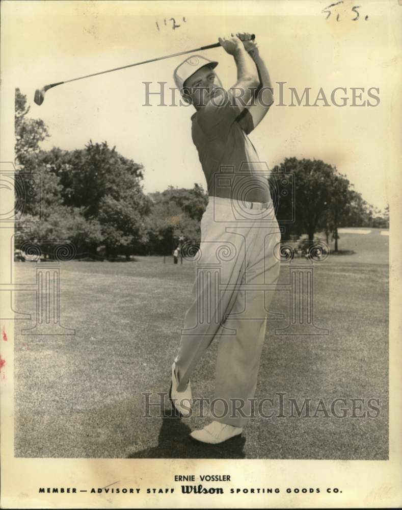 Press Photo Golf - Ernie Vossler, member, advisory staff Wilson Sporting Goods - Historic Images