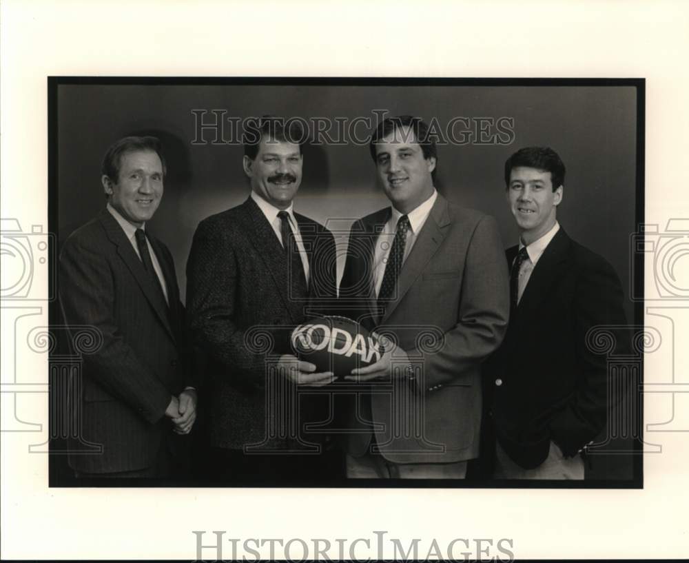 Press Photo 1990 Kodak Football Coach of the Year Award winners - noc67127- Historic Images