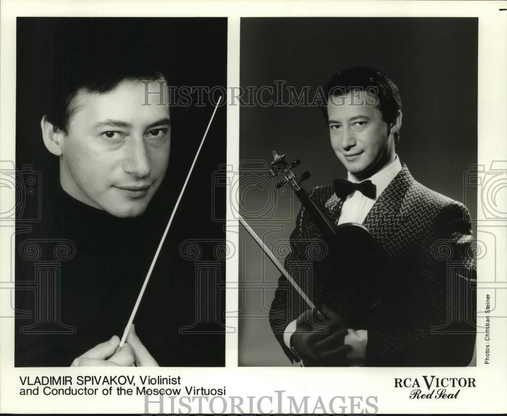 1989 Vladimir Spivakov, violinist and conductor of Moscow Virtuosi - Historic Images