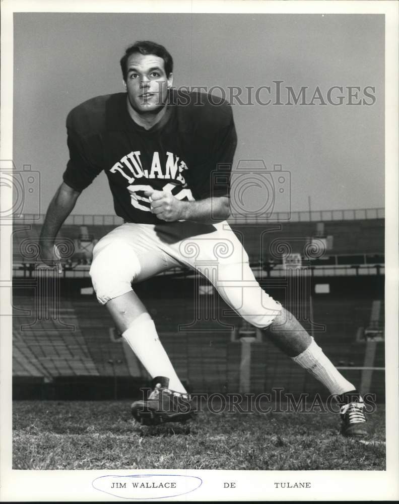 1968 Press Photo Jim Wallace, football player Tulane University - noc68356- Historic Images