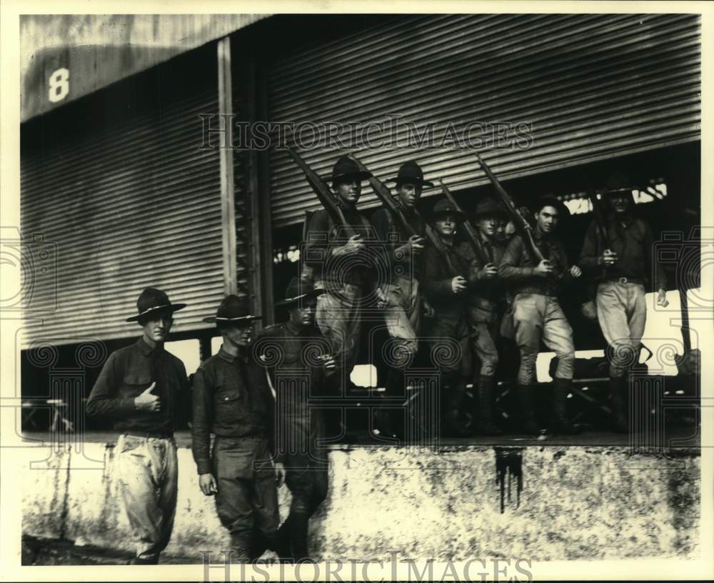 1934 Press Photo Louisiana National Guard in the city of New Orleans - Historic Images