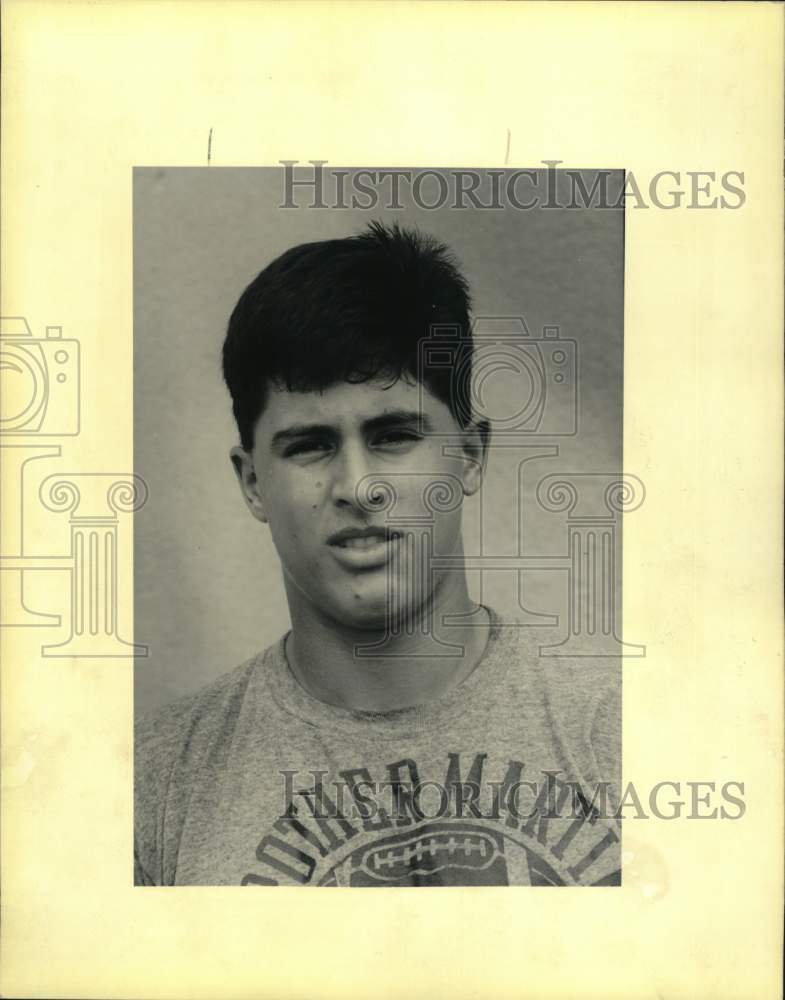 1990 Press Photo Joe DiSalvo, Brother Martin Football Player - noc69984 - Historic Images