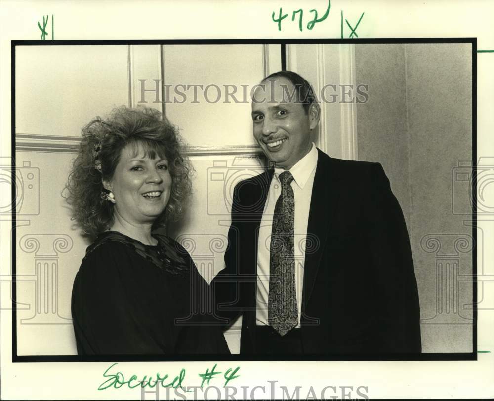 1990 Leslye &amp; George Villanueva at Party for Customs Brokers - Historic Images