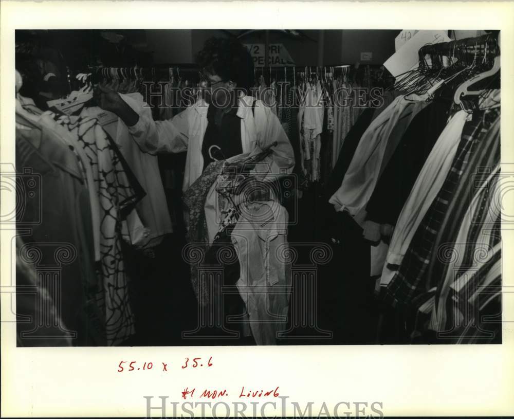 1990 Thelma Courtney Browses in the Vogue store - Historic Images