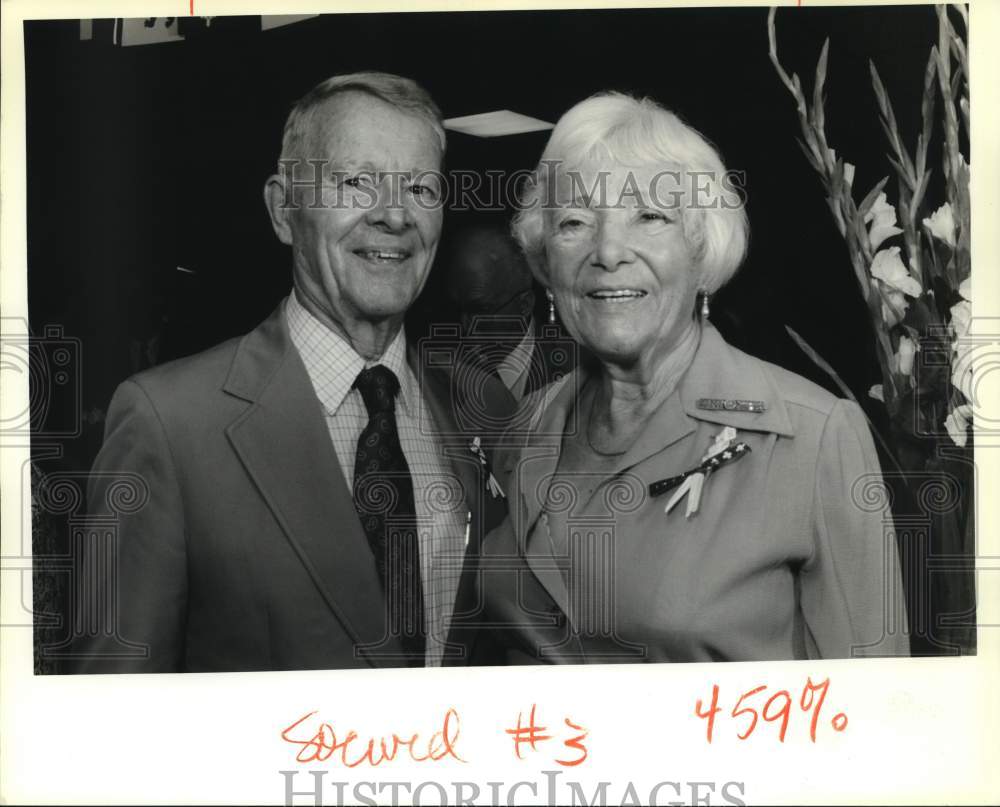 1991 Arnold Vogt &amp; Maya Hackett at Swiss Consulate Reception - Historic Images