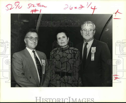 1991 Press Photo Jerry Carlisle with Karen and Ed Vocke attend Boys Hope event. - Historic Images