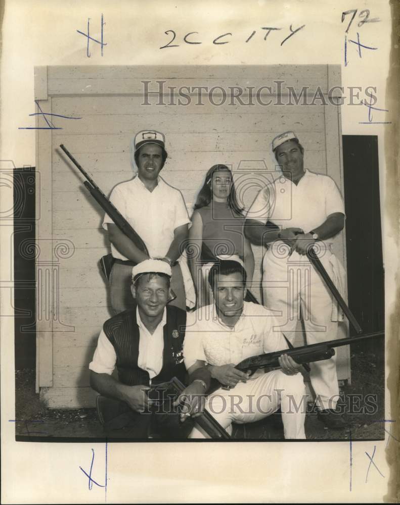 1971 Press Photo South Louisiana Gun Clubs top honor skeet shooters - noc71531- Historic Images