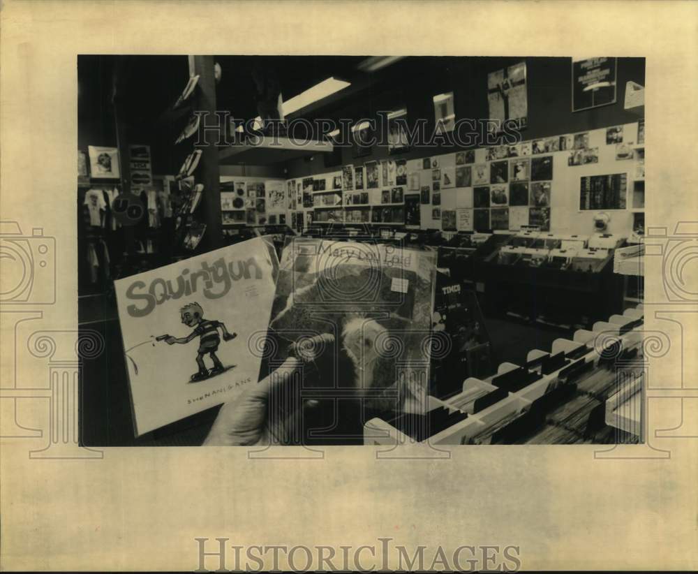 1995 Underground Sounds, a small record store in New Orleans. - Historic Images