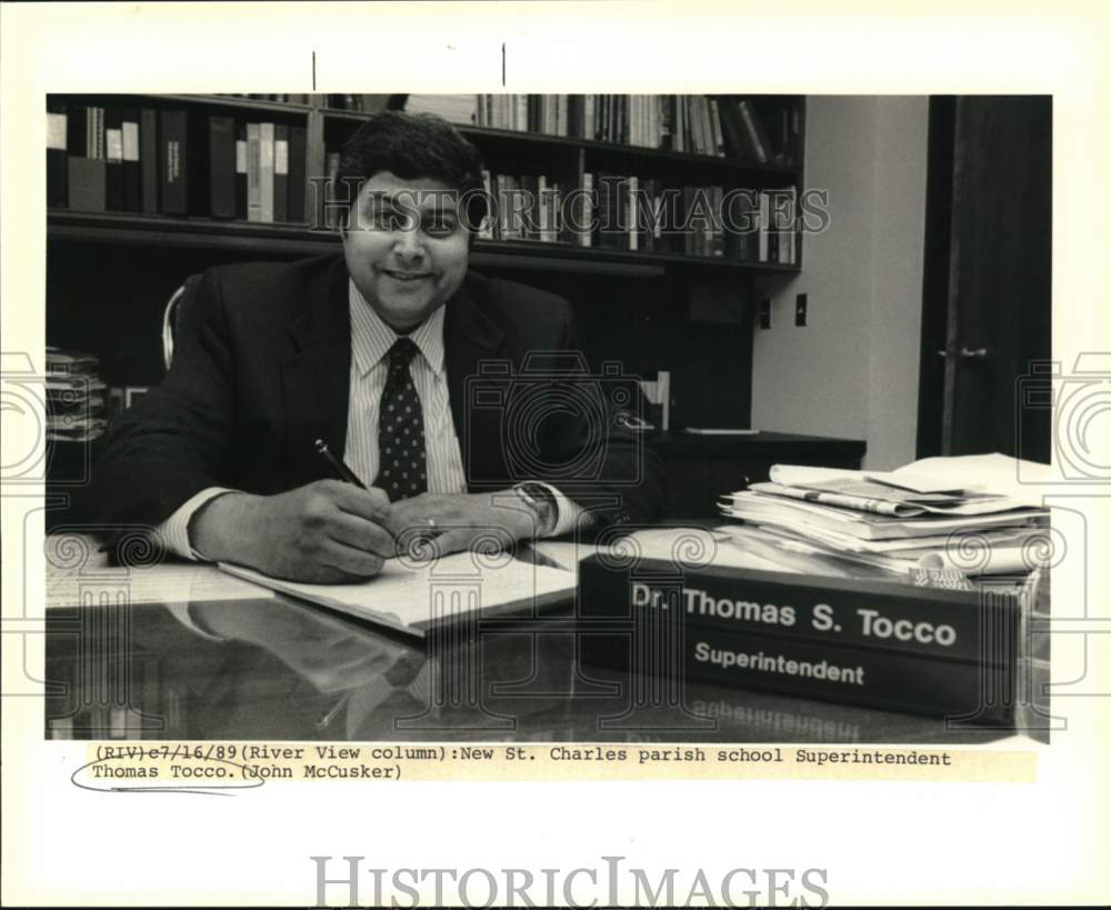 1989 Thomas Tocco, St. Charles parish school Superintendent-Historic Images