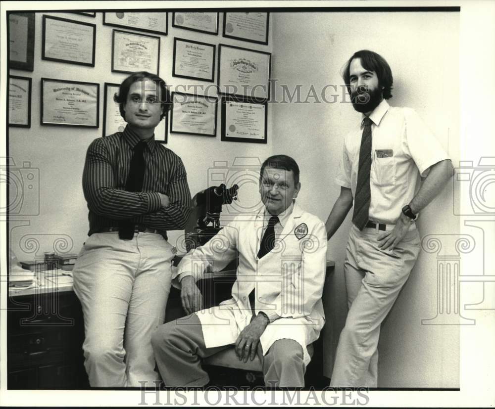 1982 Albert Saltiel, Norton Johnson, Brook Howard at Tulane School - Historic Images