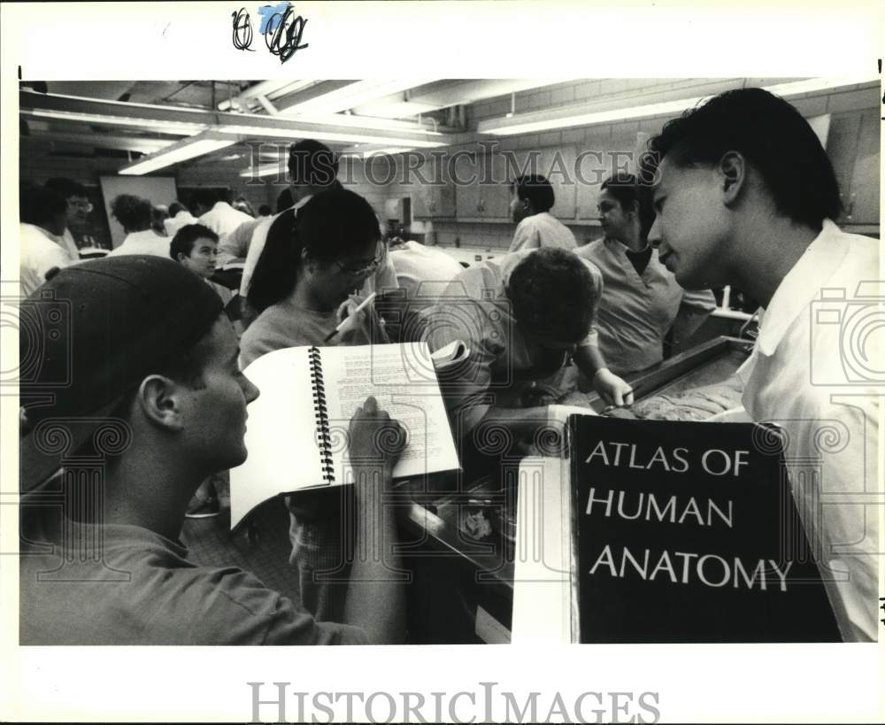 1990 Students at the Tulane Medical School - Historic Images