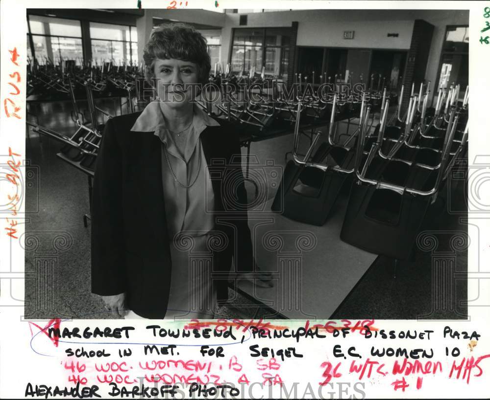 1986 Margaret Townsend, principal of Bissonet Plaza School, Metairie-Historic Images