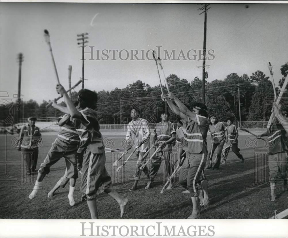 1976 Choctaw Indians in Mississippi play stickball-Historic Images