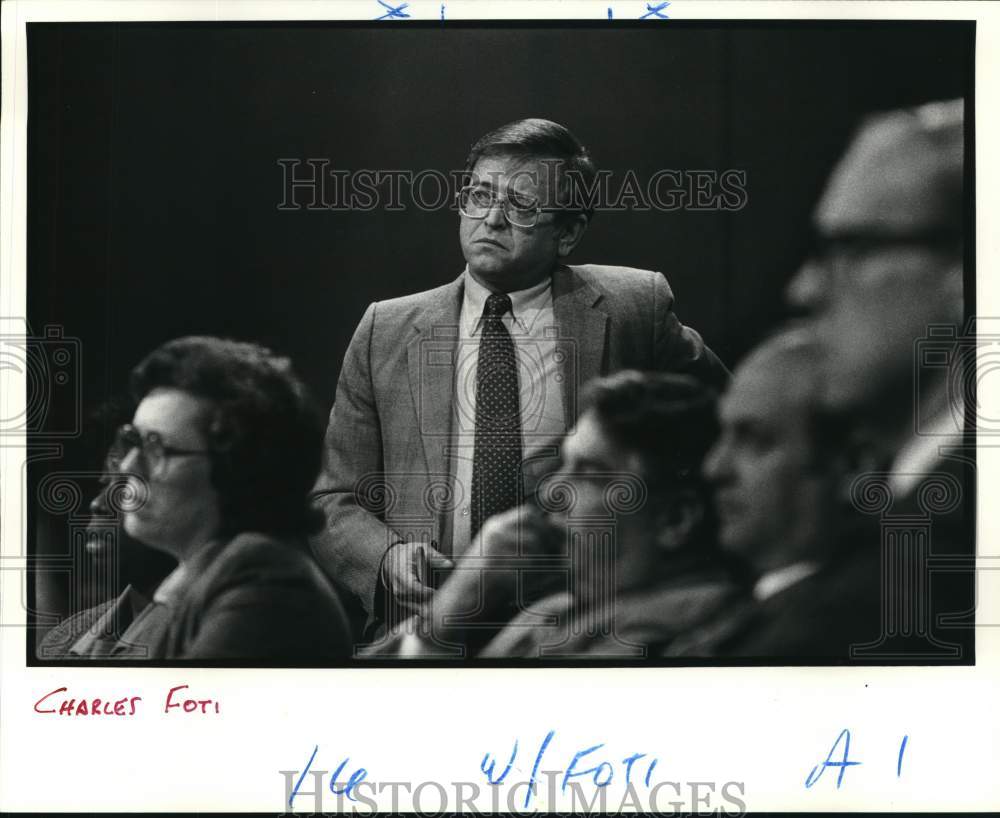 1983 Charles C. Foti, Jr. in pensive expression - Historic Images