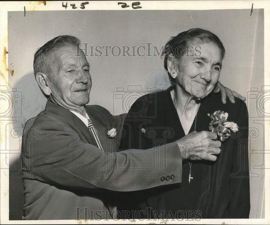 1960 Mr. & Mrs. Nunzio Trentacoste mark golden wedding anniversary-Historic Images