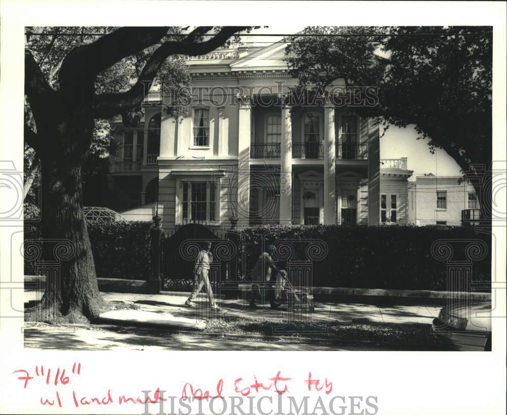 1987 Press Photo Home at 1441 Jackson Avenue, a part of Trinity Episcopal School- Historic Images