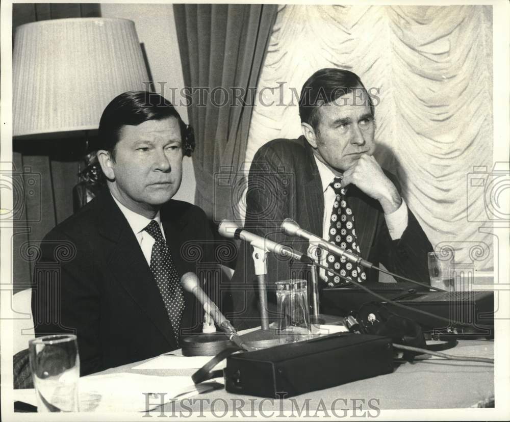 1973 Press Photo Republican Senator John Tower With chairman George Bush- Historic Images