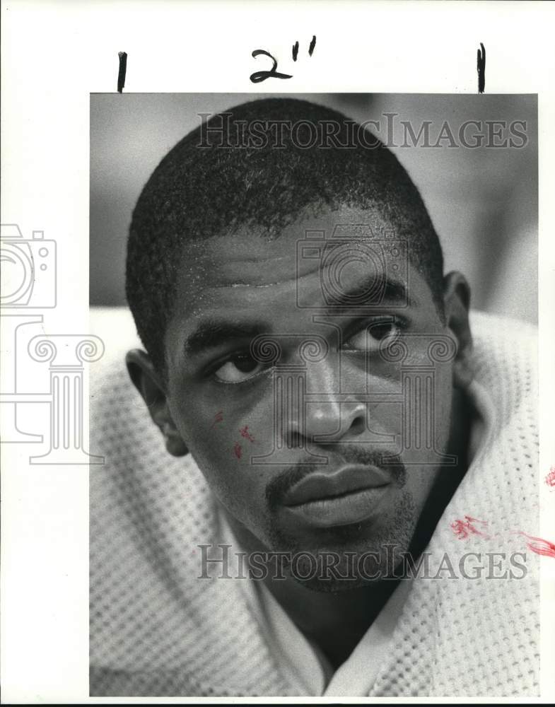 1985 Press Photo Thurston Harrison, Tulane University football player- Historic Images